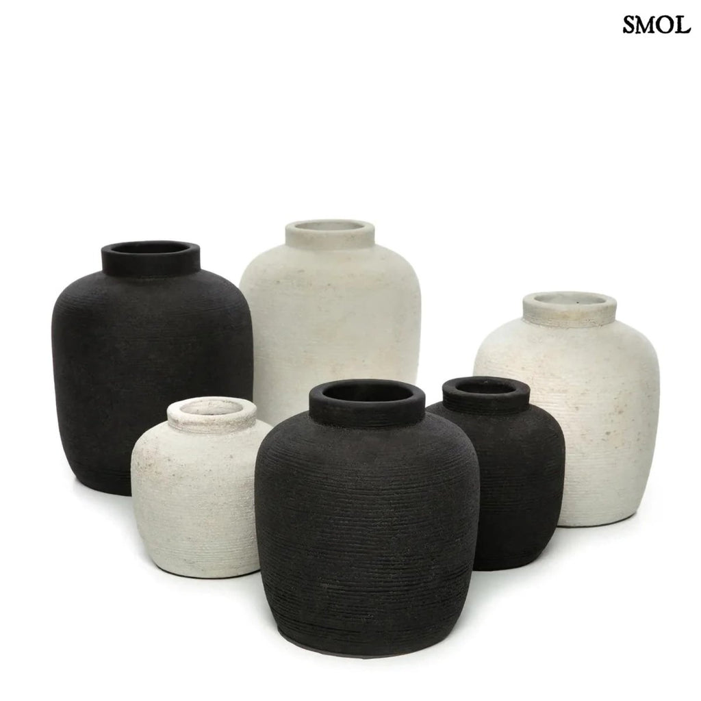 Fekete Terrakotta Váza, 22 cm | PEAKY - SMOL