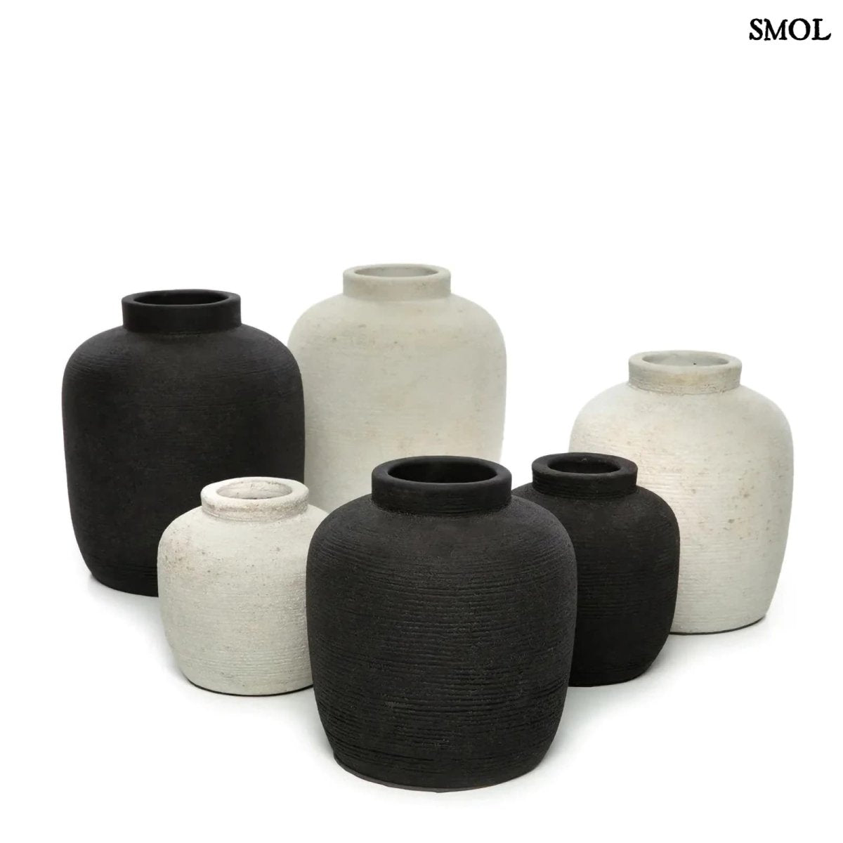 Fekete Terrakotta Váza, 22 cm | PEAKY - SMOL