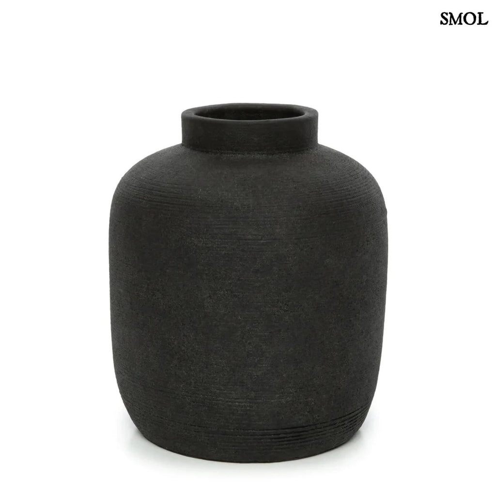 Fekete Terrakotta Váza, 22 cm | PEAKY - SMOL