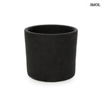 Fekete Terrakotta Virágtartó Teak Fa Lábbal | CHARCOAL LOW - SMOL