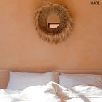 Fonott boho falitükör – L | ABACA SOLOMON - SMOL