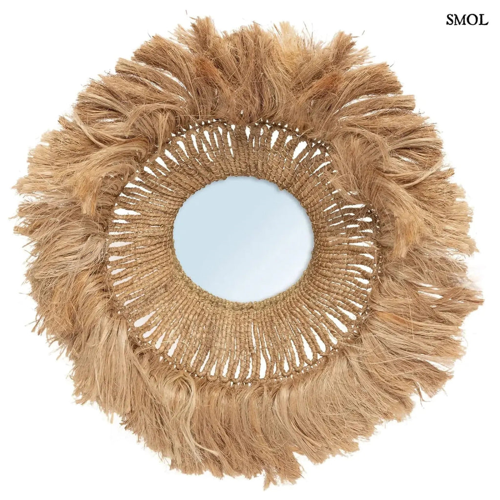 Fonott boho falitükör – L | ABACA SOLOMON - SMOL