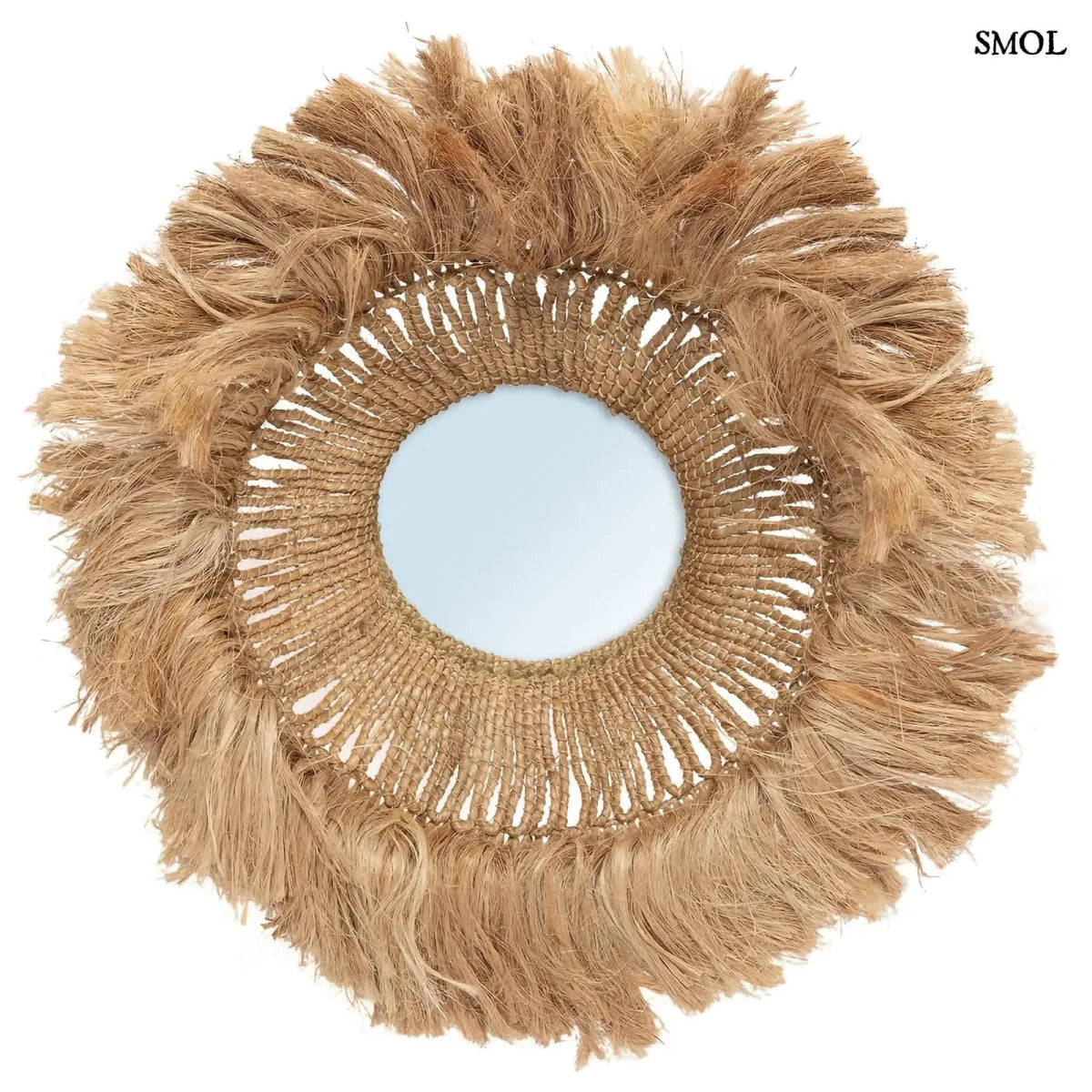 Fonott boho falitükör – L | ABACA SOLOMON - SMOL