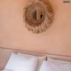 Fonott boho falitükör – L | ABACA SOLOMON - SMOL