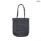 Braided leather bag - black | HAUTE TOTE