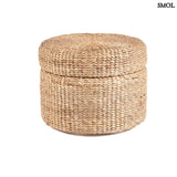 Aufbewahrungshocker aus Weide – Wasserhyazinthe, Natur | CIRCLE STORAGE
