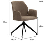 Forgószék – modern, barna kárpittal | STORM BROWN - SMOL