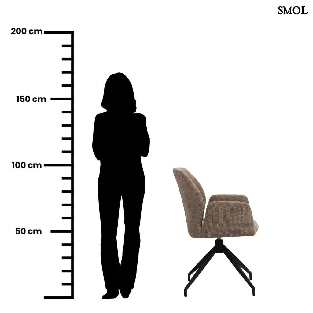 Forgószék – modern, barna kárpittal | STORM BROWN - SMOL