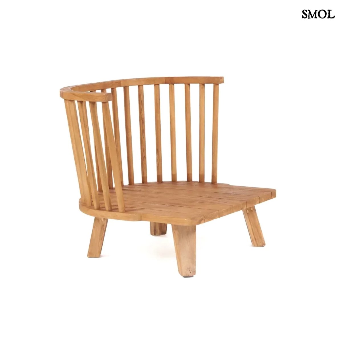 Fotel - fekete, bel - és kültéri, fa, 70 cm | MALAWI - SMOL