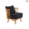 Armchair - black, indoor and outdoor, wood, 70 cm | MALAWI