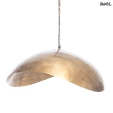 Messing-Pendelleuchte, gewelltes Kupferelement, XL | FORTUNE