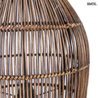 Bambusz függőlámpaernyő sötét diószínben oldalról