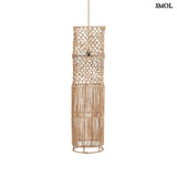 Natural banana leaf pendant lampshade, slim cylindrical, XL | TAKUHANKI