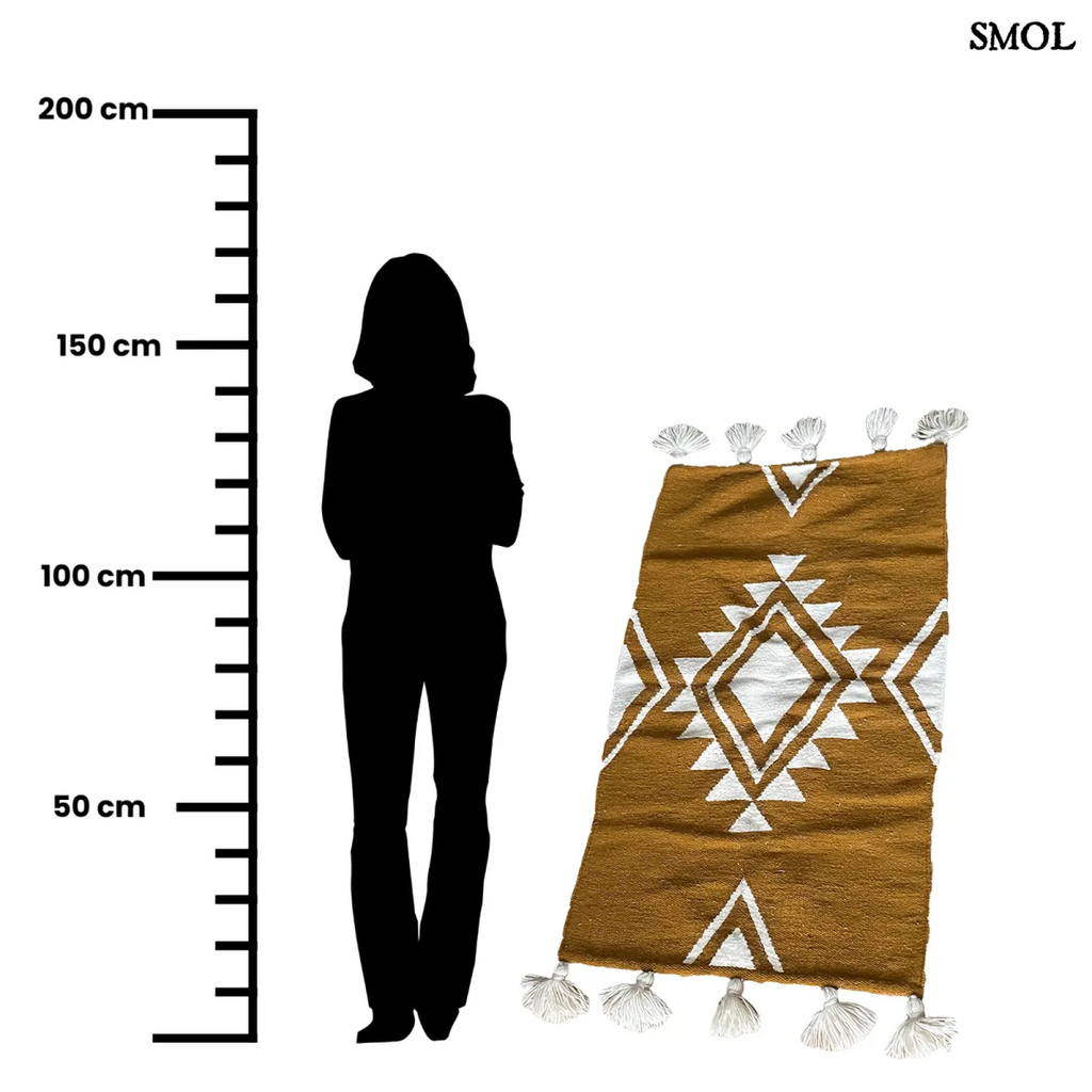 Gyapjúszőnyeg – kézzel szőtt, 120x70 | HOLM | SMOL - méretarányosan