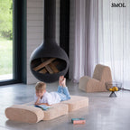 BROWN SUGAR, ággyá alakítható gyerekfotel, 65x60x25 - smol.hu - ágyként nappaliban