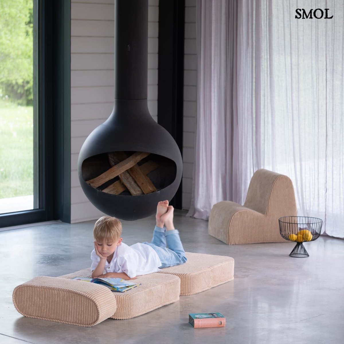 BROWN SUGAR, ággyá alakítható gyerekfotel, 65x60x25 - smol.hu - ágyként nappaliban