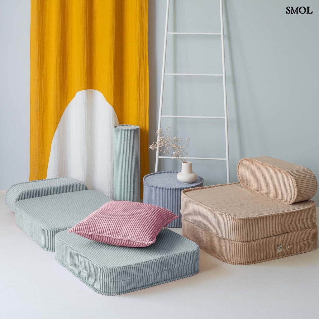 BROWN SUGAR, ággyá alakítható gyerekfotel, 65x60x25 - smol.hu  zöld ágyfotellel