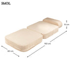 BROWN SUGAR, ággyá alakítható gyerekfotel, 65x60x25 - smol.hu - ággyá alakítva, méretekkel