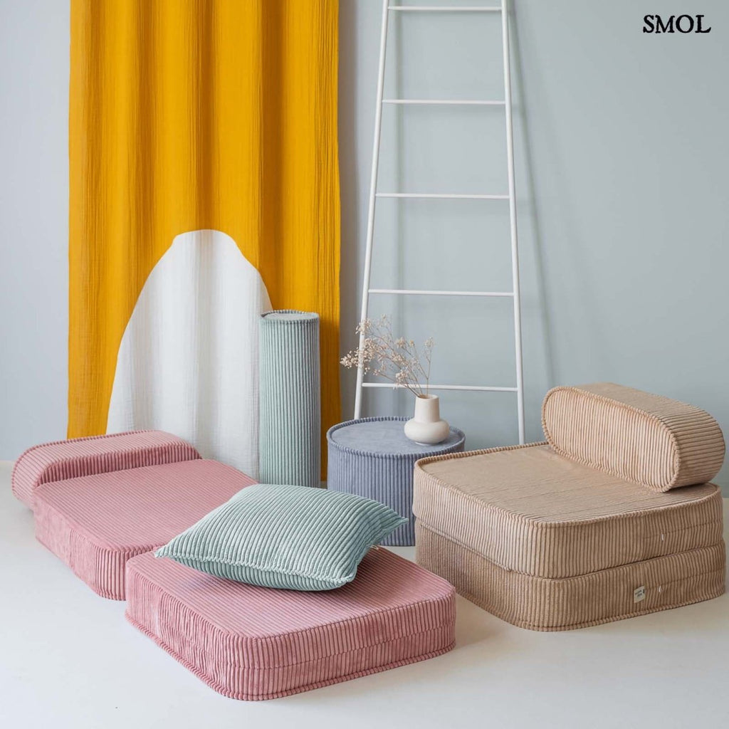 BROWN SUGAR, ággyá alakítható gyerekfotel, 65x60x25 - smol.hu - rózsaszín gyerek ágyfotellel