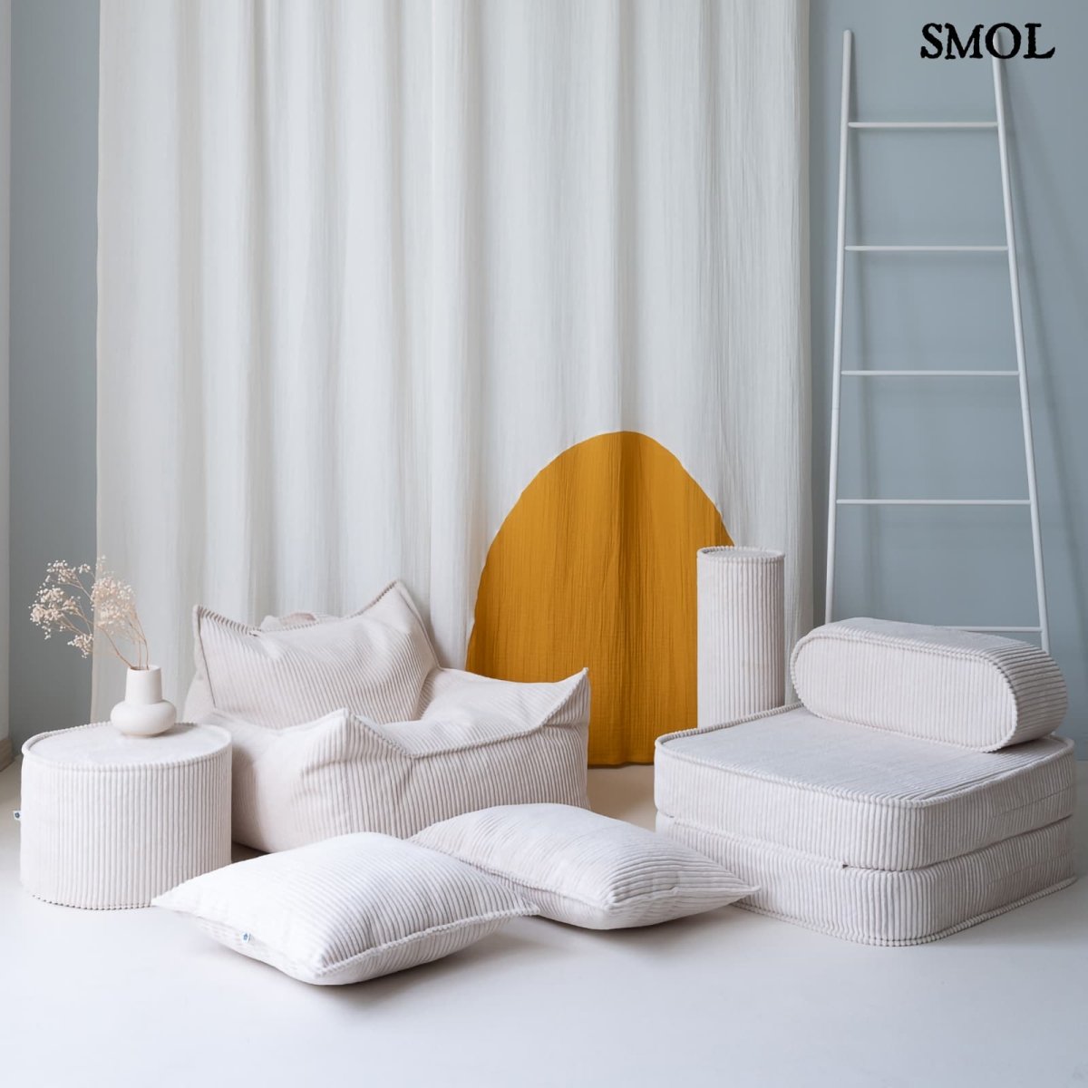 MARSHMALLOW, ággyá alakítható gyerekfotel, 1 részes - smol.hu - kiegészítő termékekkel azonos színben