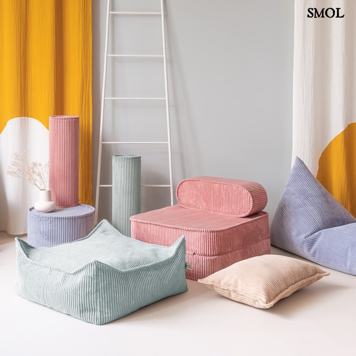 Gyerek ágyfotel, 1 részes | PINK MOUSSE, ággyá alakítható gyerekfotel - smol.hu - kiegészítő termékekkel