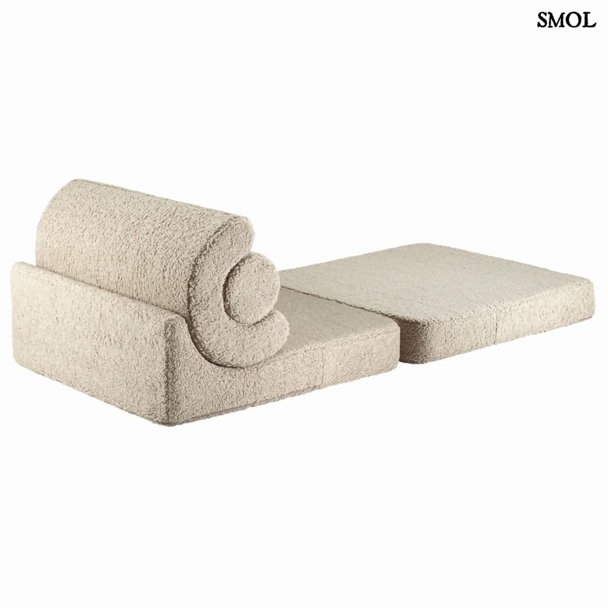 FLIPSTER BISCUIT, ággyá alakítható gyerekfotel - smol.hu - ággyá alakítva, hátulról