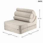 FLIPSTER BISCUIT, ággyá alakítható gyerekfotel - smol.hu - méretekkel