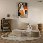 FLIPSTER BISCUIT, ággyá alakítható gyerekfotel - smol.hu - fotelként, gyerekszobában