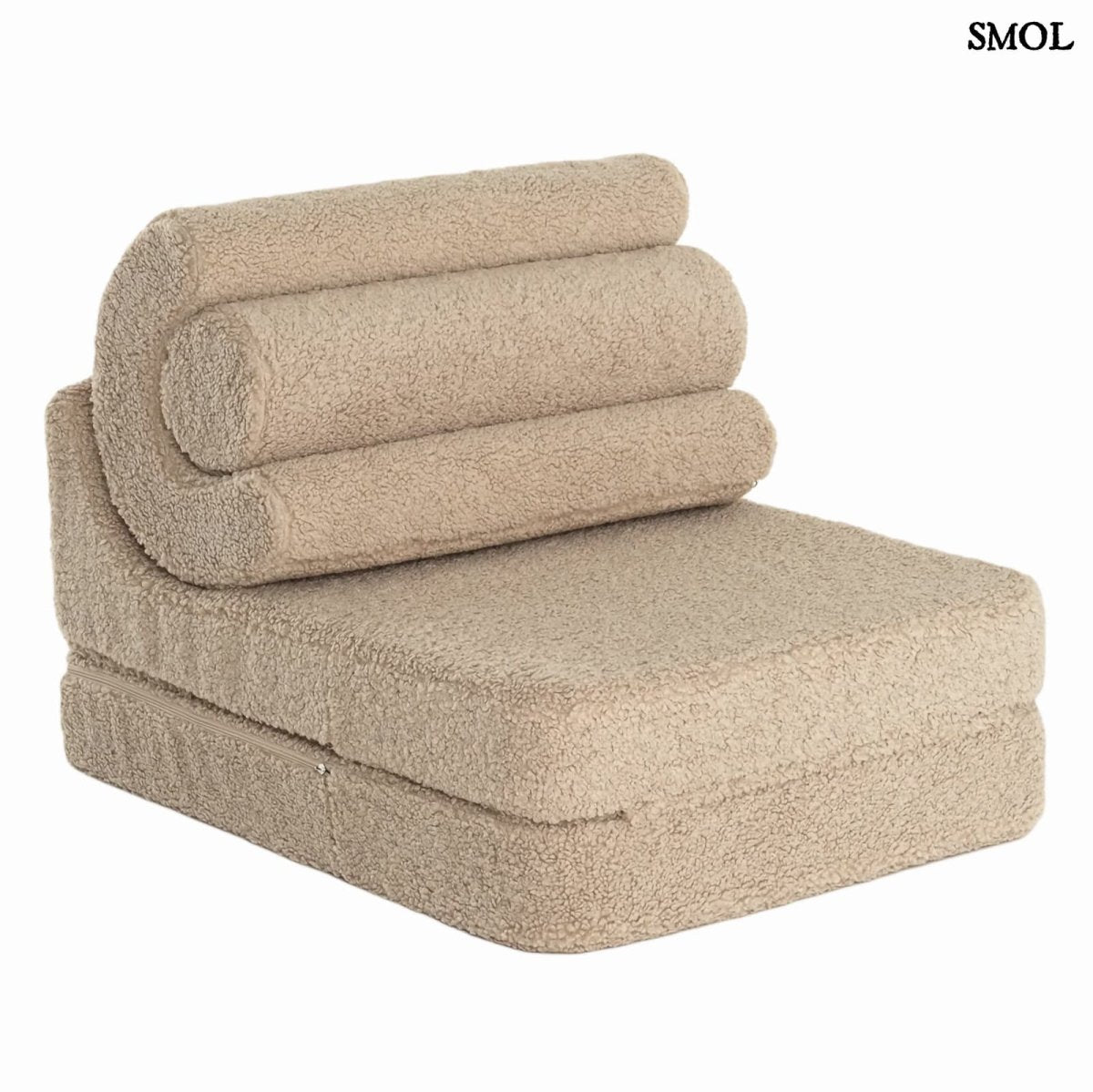 FLIPSTER BISCUIT, ággyá alakítható gyerekfotel - smol.hu - fehér háttérrel