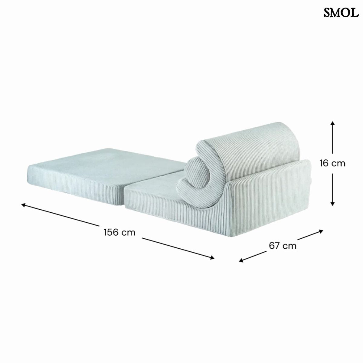 Gyerek ágyfotel, 3 részes | FLIPSTER PEPPERMINT - SMOL