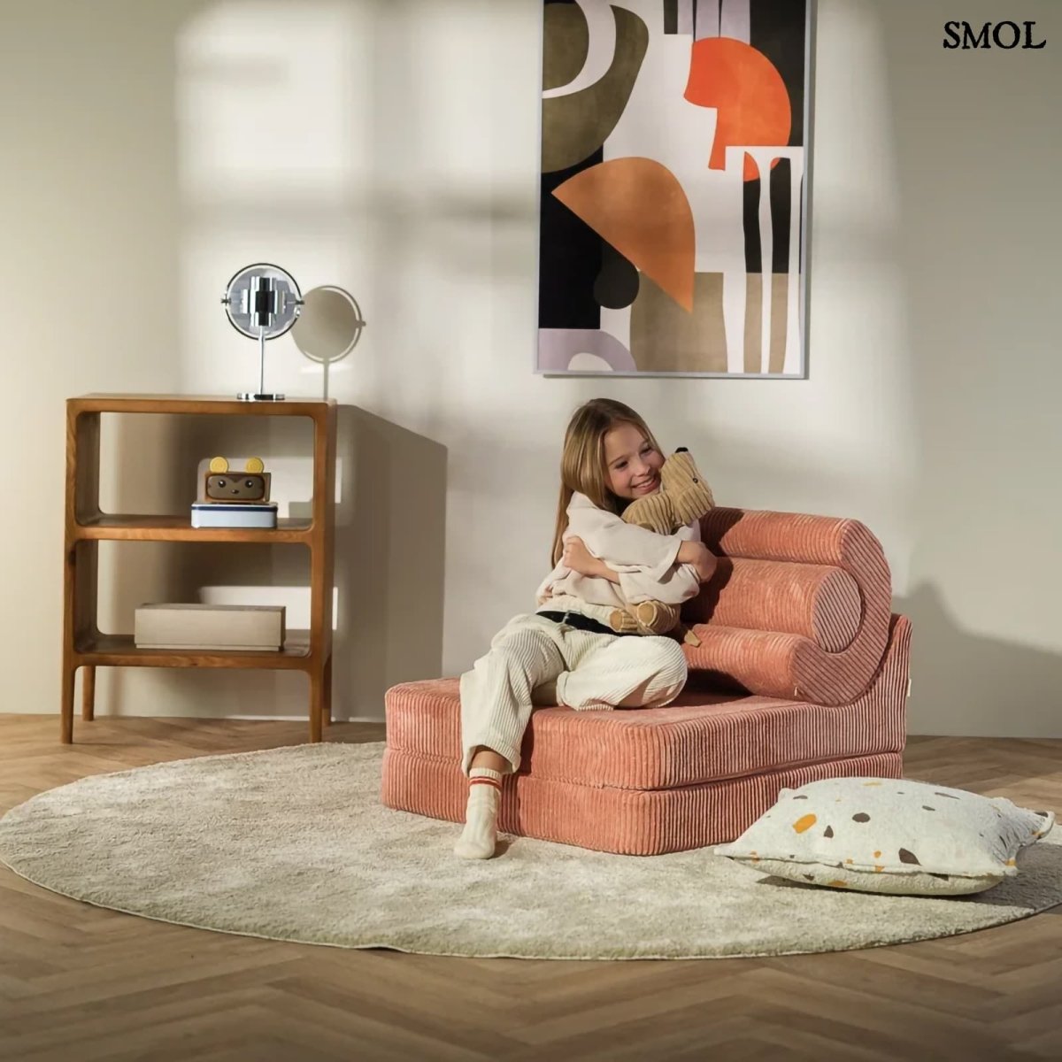 Gyerek ágyfotel, 3 részes | FLIPSTER PINK MOUSSE - SMOL