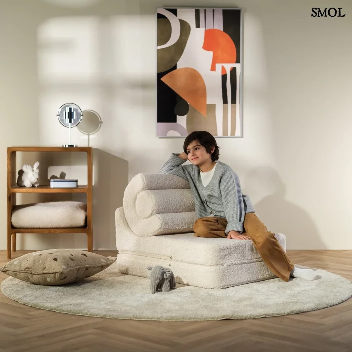 Gyerek ágyfotel, 3 részes | FLIPSTER WHITE - SMOL