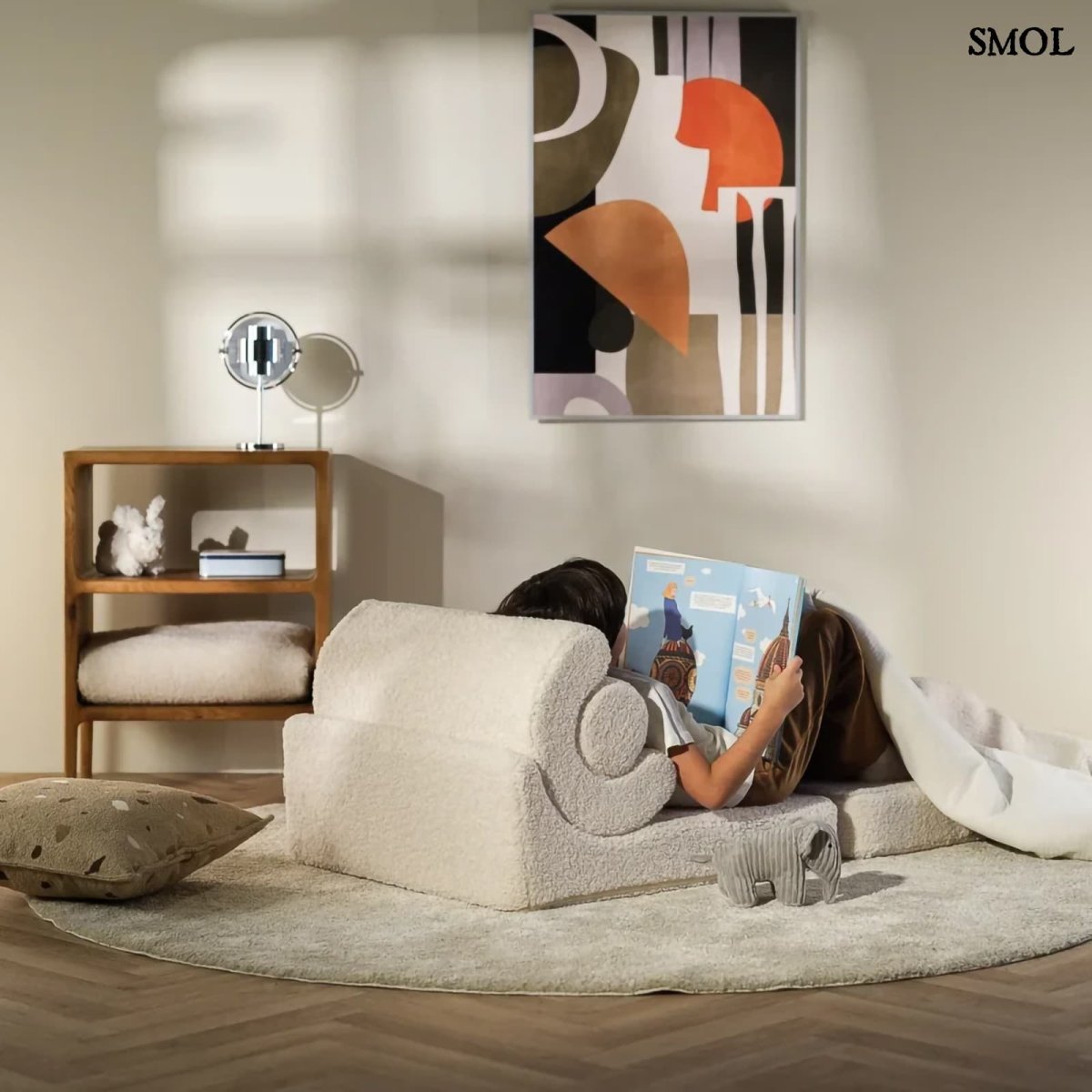 Gyerek ágyfotel, 3 részes | FLIPSTER WHITE - SMOL