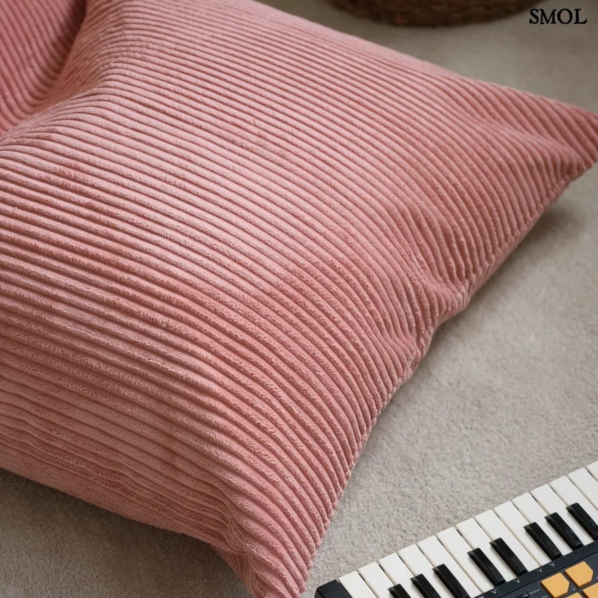 Gyerek babzsák - halvány rózsaszín, nagy méret | PINK MOUSSE