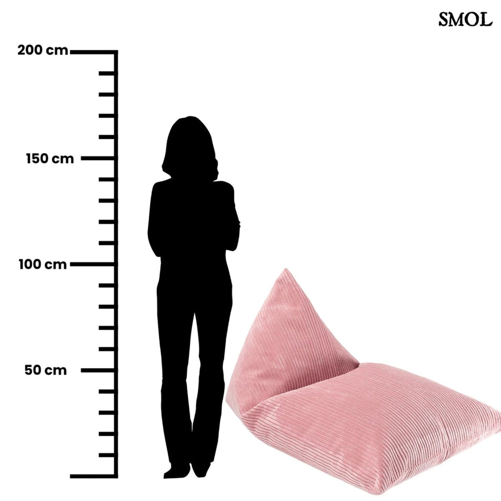 Gyerek babzsák | PINK MOUSSE - SMOL - méretarányosan