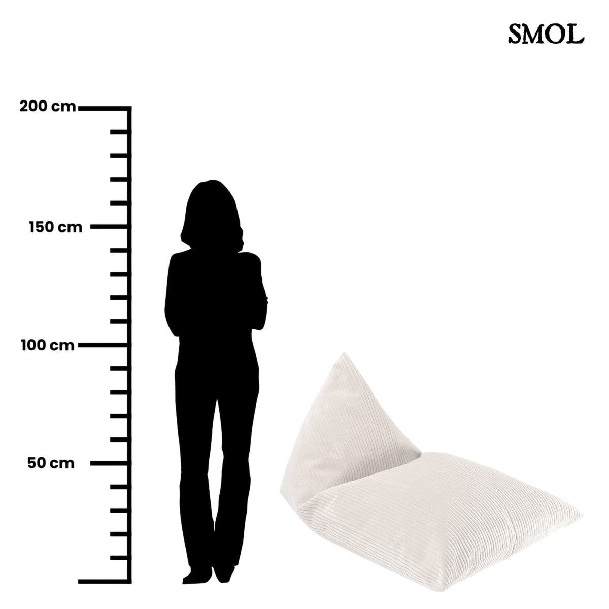 MARSHMALLOW, gyerek babzsák, 110x70x70 - smol.hu - méretarányosan