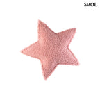 Gyerek csillagpárna | GLORI , csillag alakú, teddy anyagú gyerekpárna - SMOL - fehér háttérrel