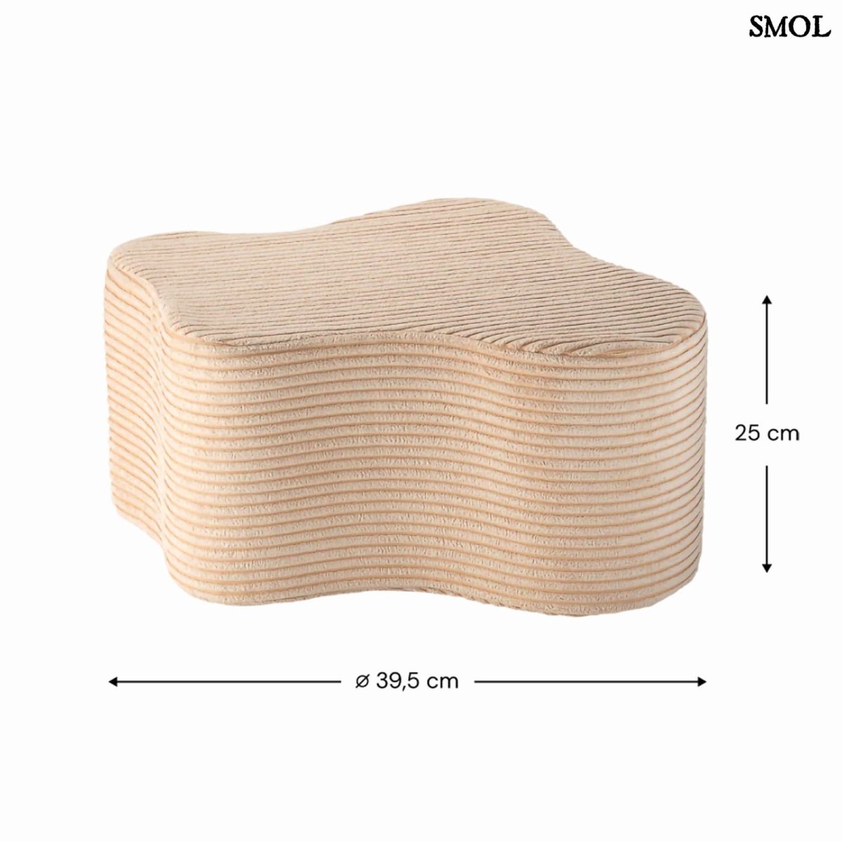 Gyerek felhő puff | CLOUD BROWN SUGAR - SMOL - méretekkel