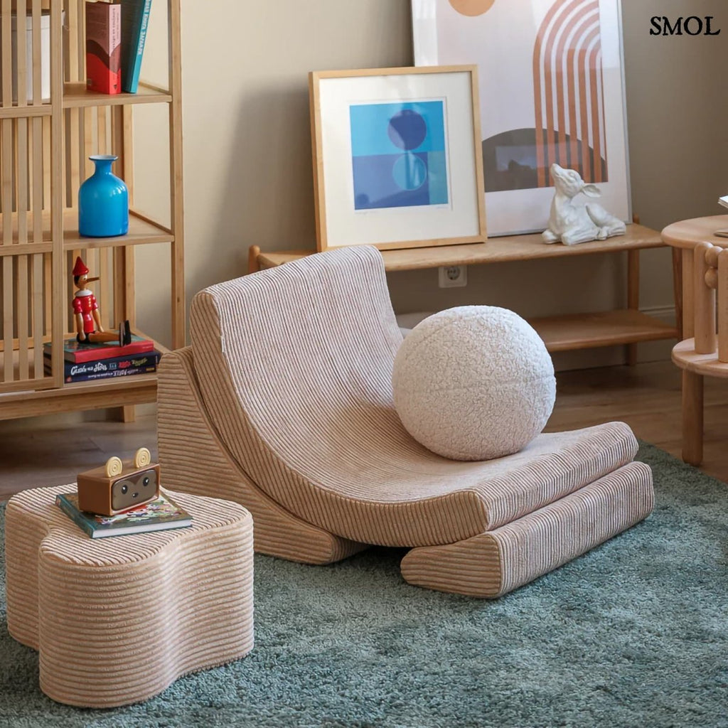 Gyerek felhő puff | CLOUD BROWN SUGAR - SMOL - kiegészítő termékekkel, gyerekszobában