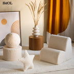 Gyerek felhőfotel | CREAM WHITE, felhő alakú, teddy anyagú gyerekfotel, SMOL - gyerekszobában azonos színű kiegészítőkkel