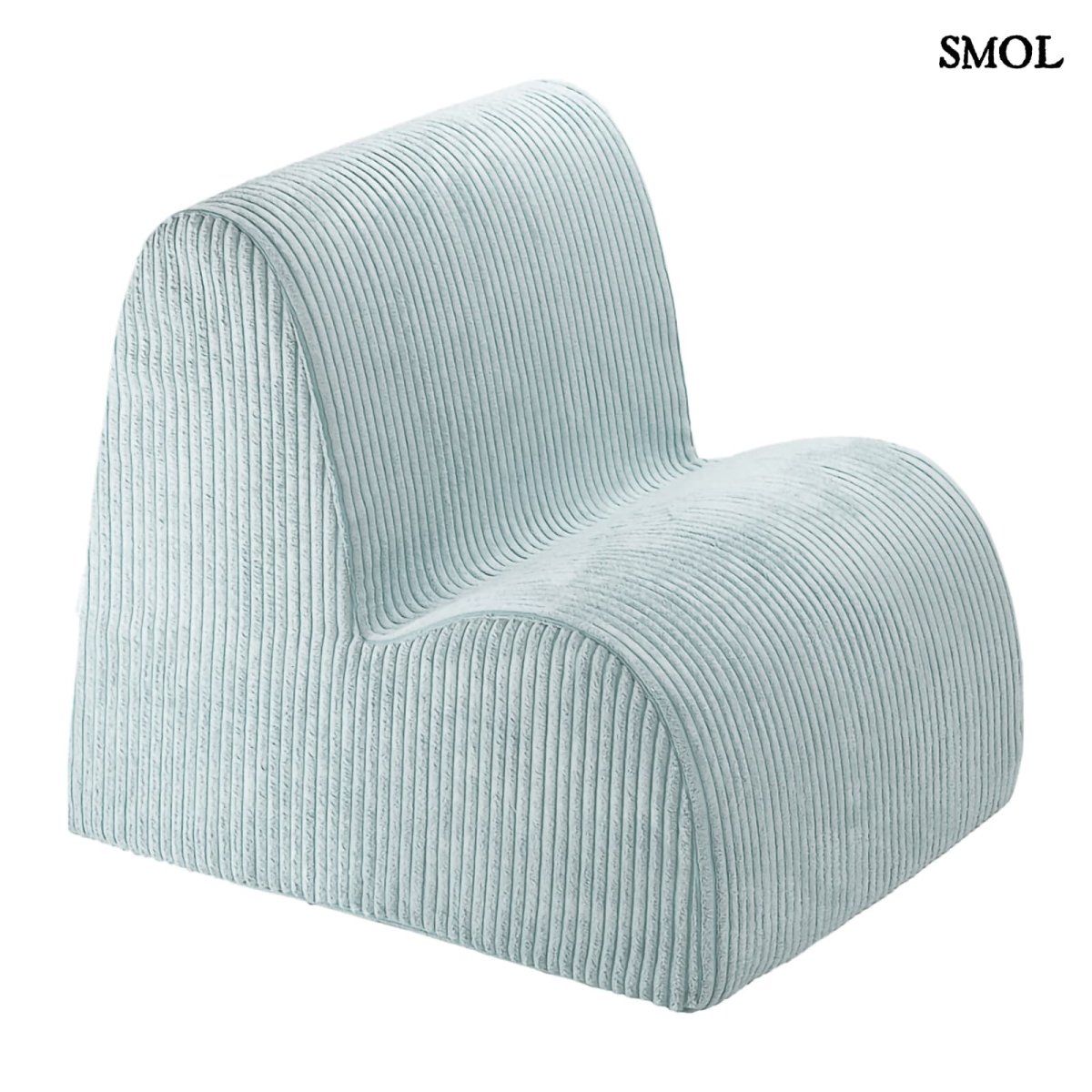 Gyerek felhőfotel | PEPPERMINT, felhő alakú, kordbársony gyerekfotel - SMOL - fehér háttérrel