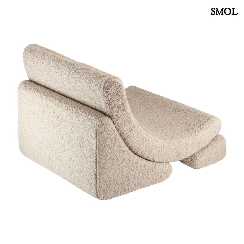 Gyerek holdfotel - 3 részes | BISCUIT moduláris gyerekfotel - SMOL - hátulról, fehér háttérrel