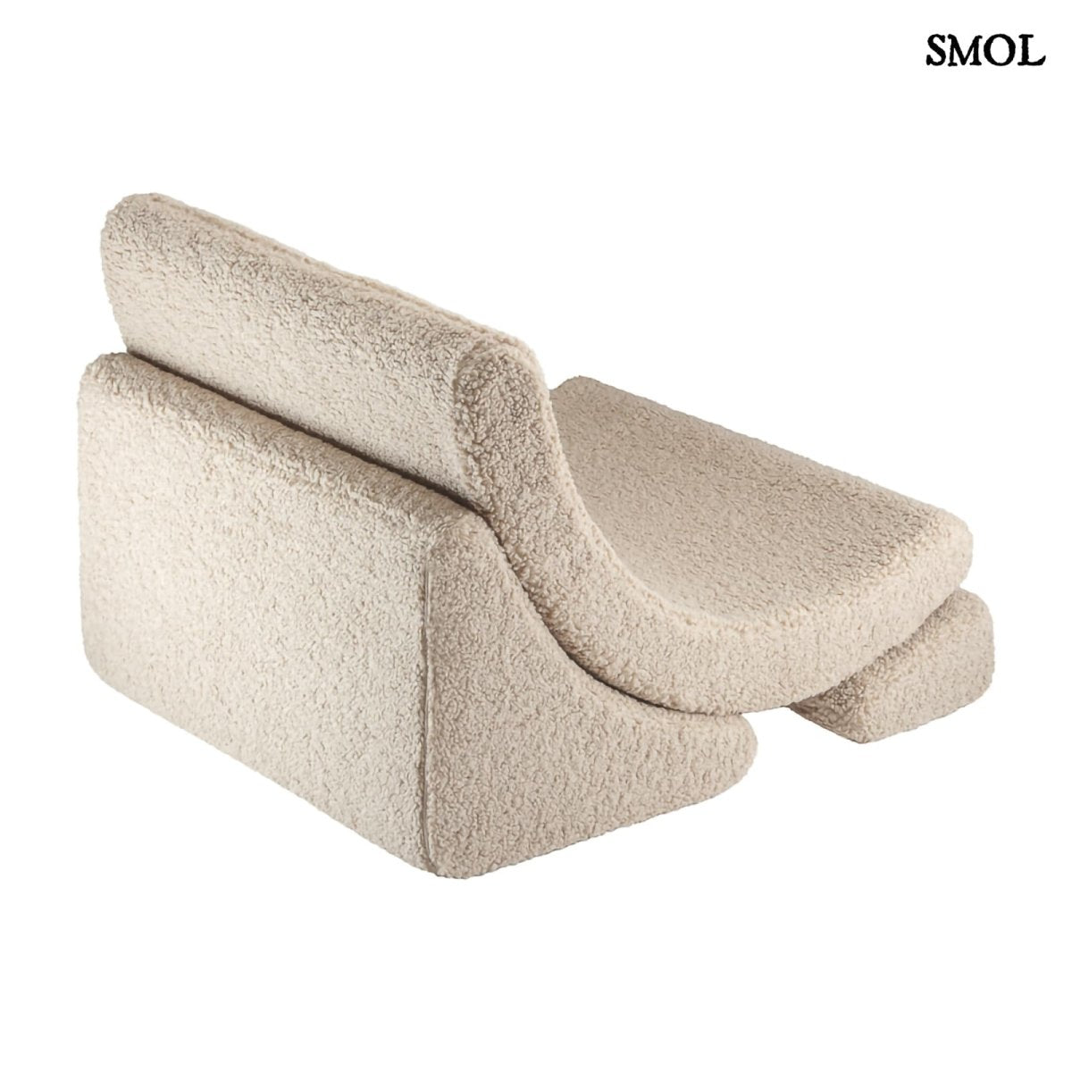 Gyerek holdfotel - 3 részes | BISCUIT moduláris gyerekfotel - SMOL - hátulról, fehér háttérrel