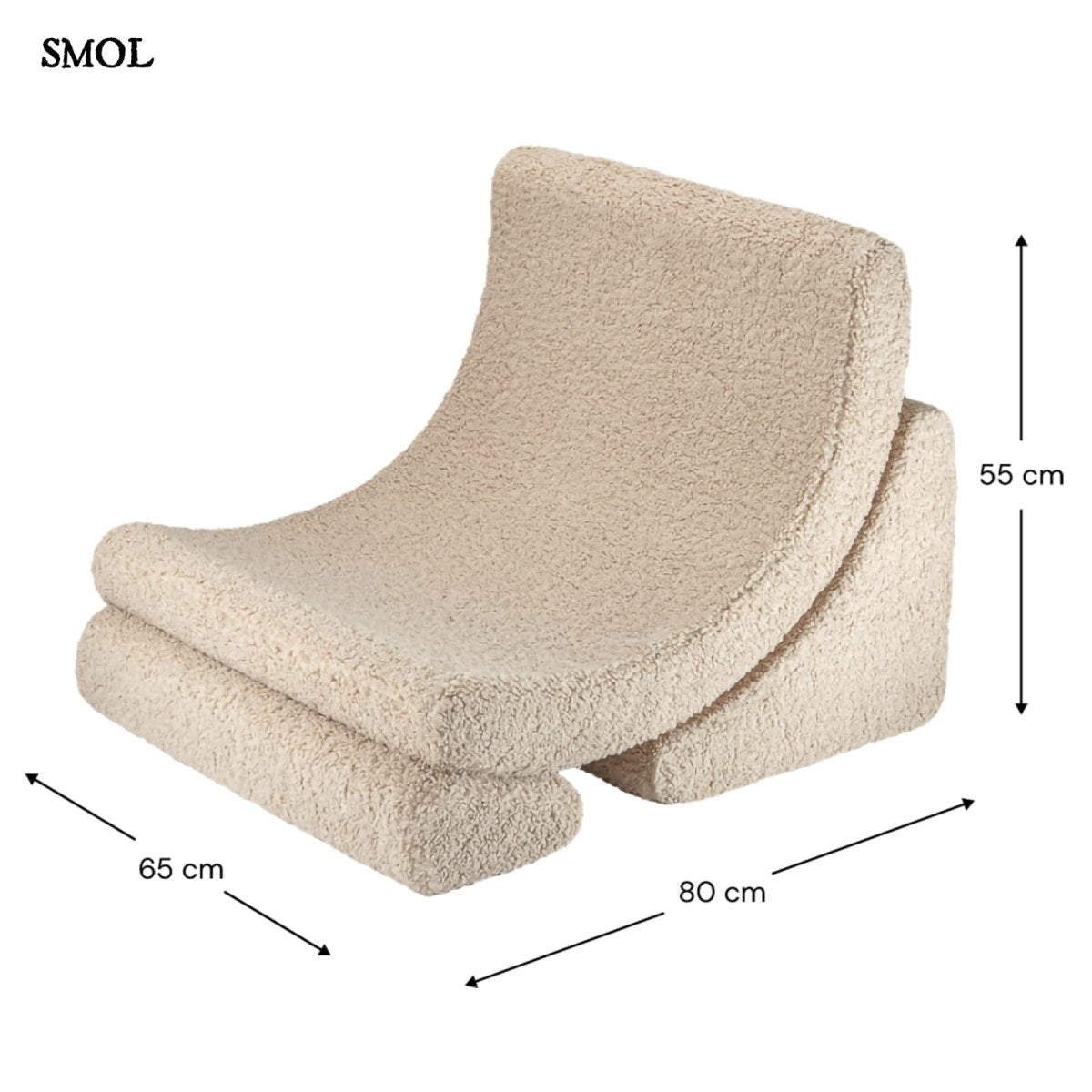 Gyerek holdfotel - 3 részes | BISCUIT moduláris gyerekfotel - SMOL - méretekkel