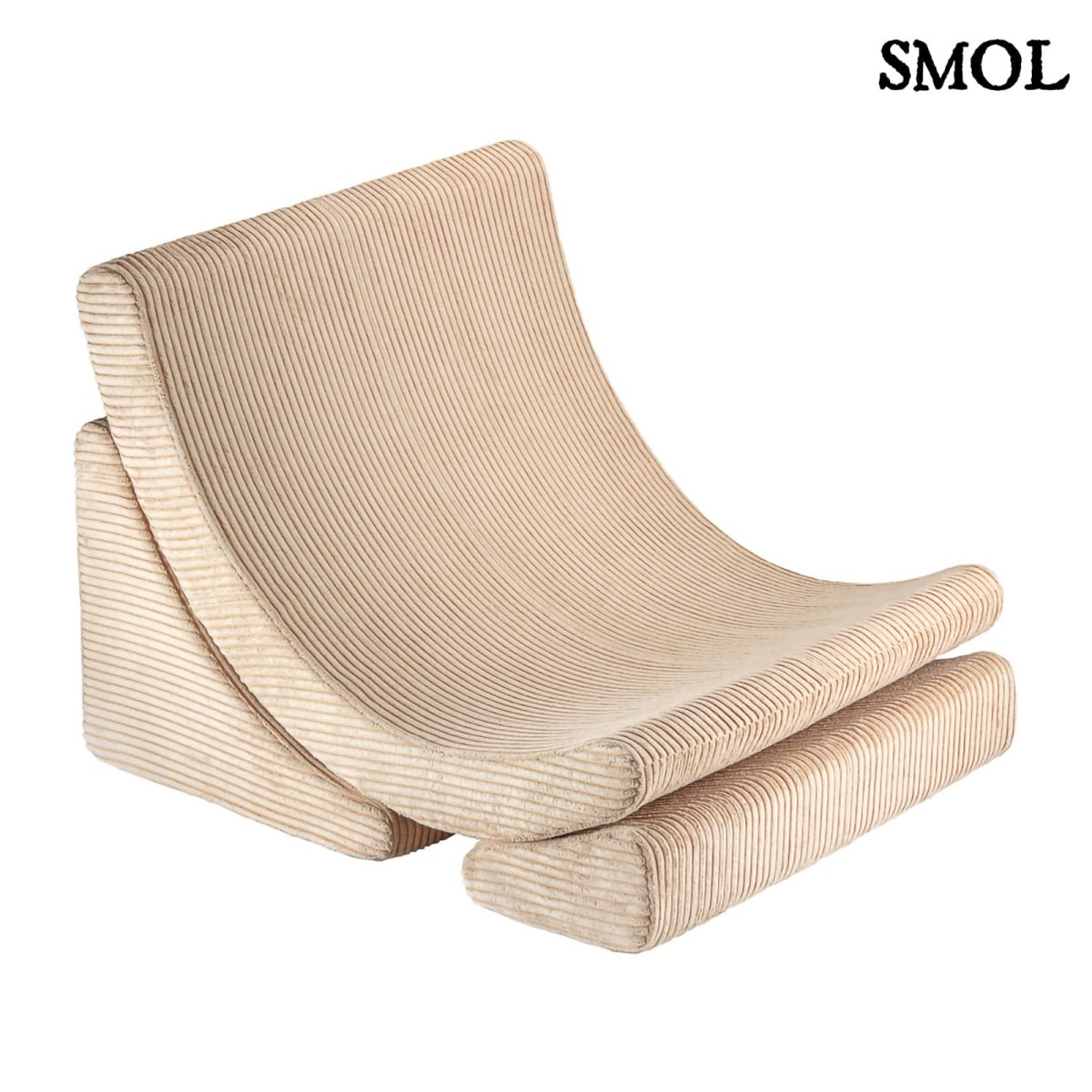 Gyerek holdfotel, 3 részes | BROWN SUGAR, hold alakú, moduláris gyerekfotel - SMOL - fehér háttérrel