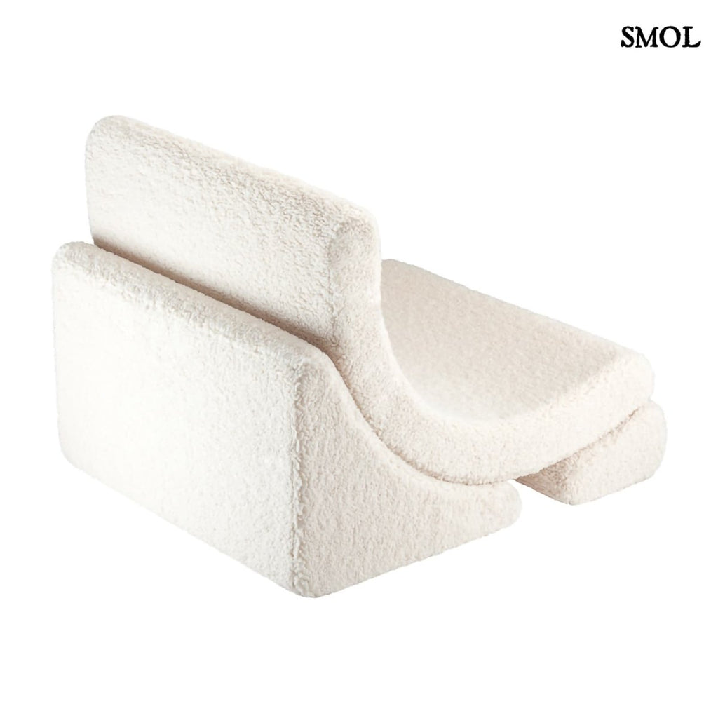 Gyerek holdfotel, 3 részes, moduláris | CREAM WHITE -SMOL - hátulról