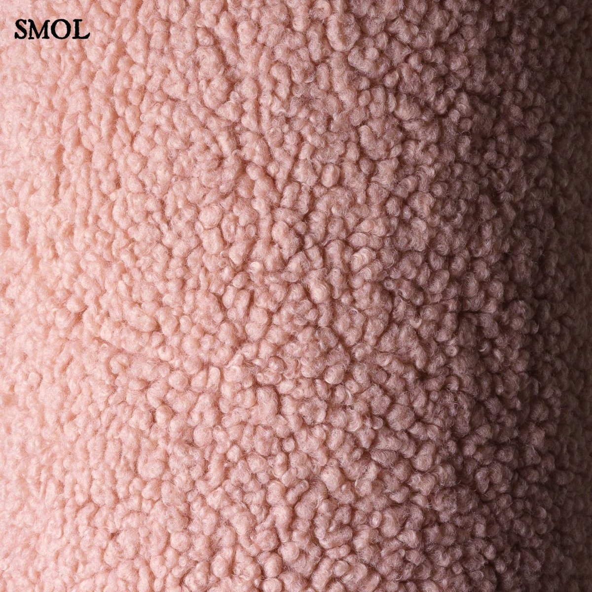 Gyerek holdfotel - 3 részes | GUAVA PINK, moduláris gyerekfotel - SMOL - teddy anyag nagyítva