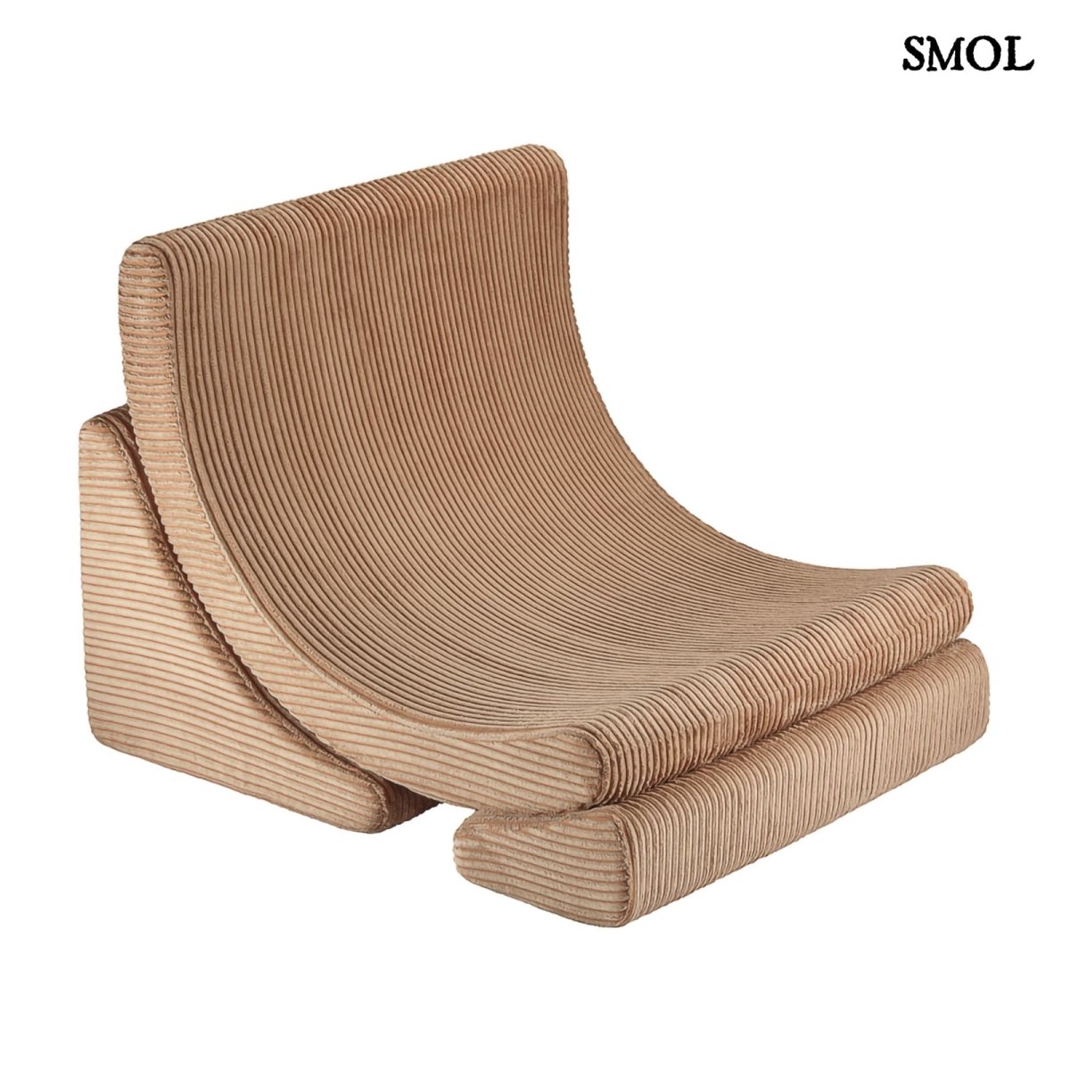 Gyerek holdfotel, 3 részes | TOFFEE hold alakú, moduláris gyerekfotel - SMOL - fehér háttérrel