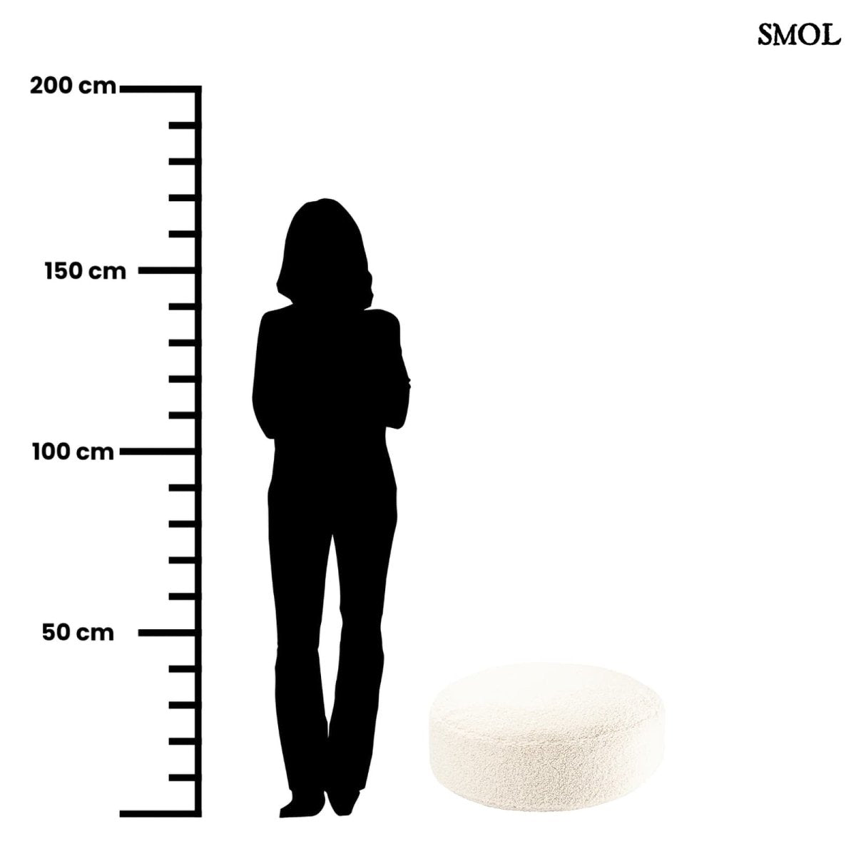 Gyerek kerek babzsák | CREAM WHITE - SMOL