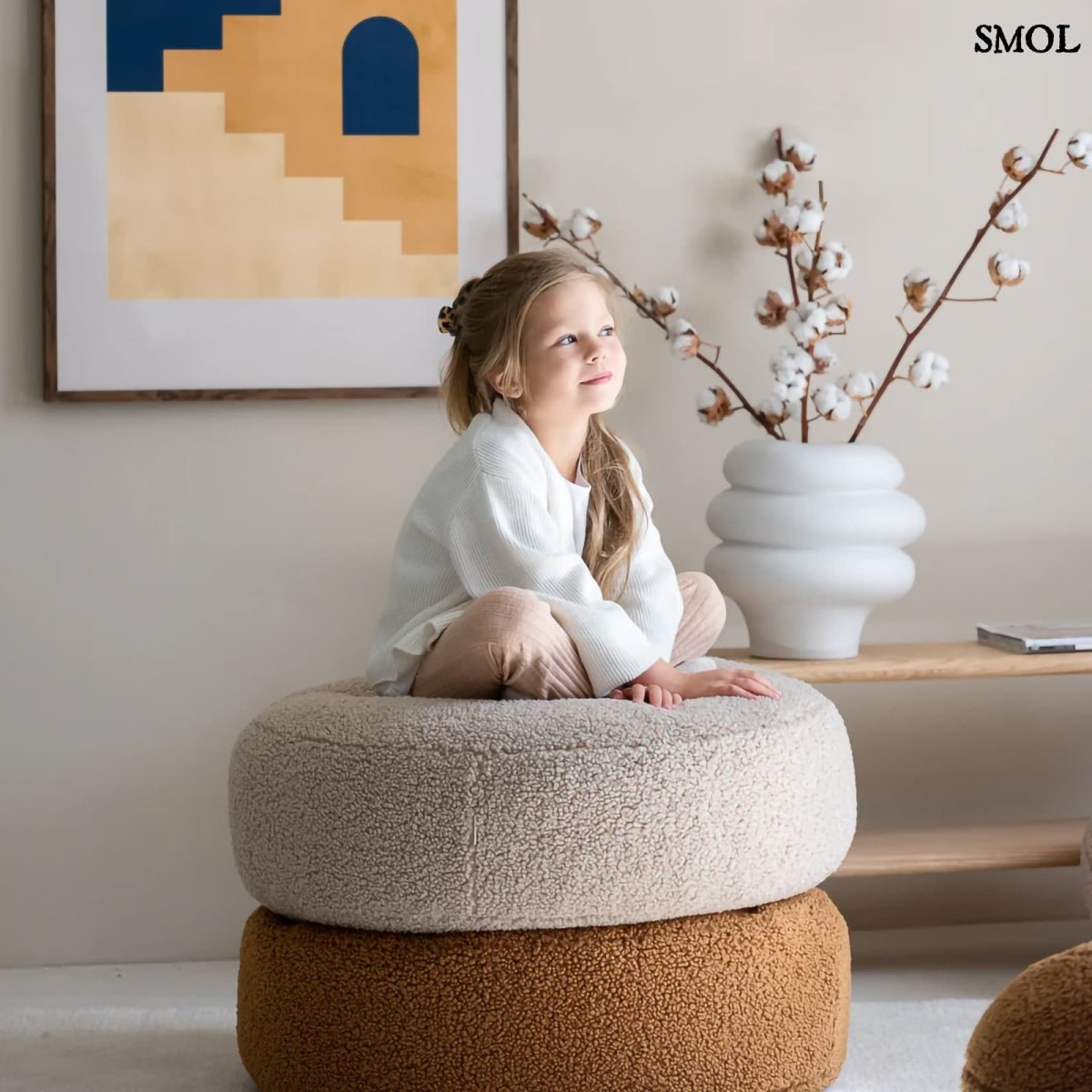 MAPLE, kerek gyerek babzsák, ⌀65 cm - smol.hu